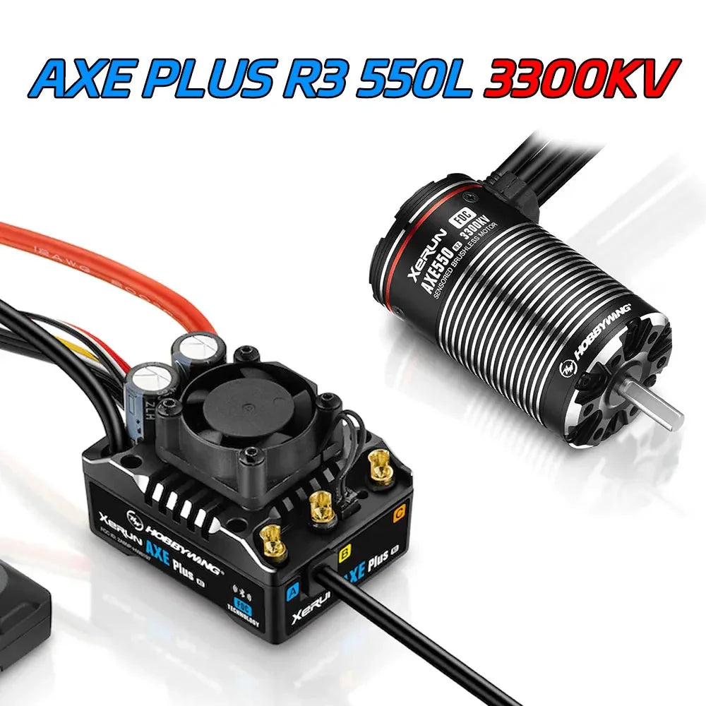 Hobbywing XeRun AXE Plus R3 135A ESC & Brushless Motor for 1/10 RC Crawler – FOC System Waterproof