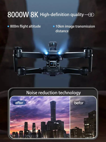 SMRC S840 PRO Carbon Fiber 8K Drone 3-Axis Gimbal EIS Camera Intelligent Obstacle Avoidance 5G GPS Quadcopter with Screen Remote Control
