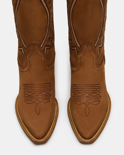 ALBANY STITCH COGNAC SUEDE