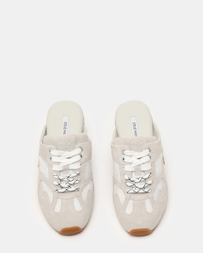AZIEL MULE WHITE SUEDE