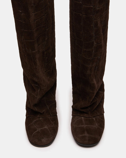 DELIA DARK BROWN SUEDE
