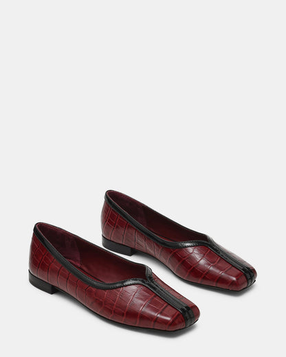 DORELIA BURGUNDY CROCODILE LEATHER