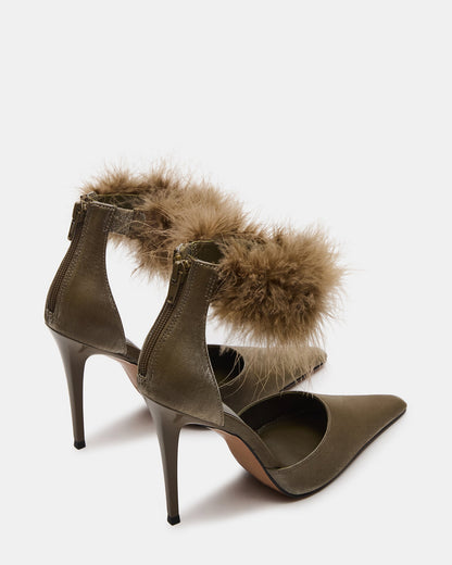 ELUSIVE OLIVE SATIN