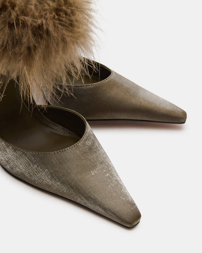 ELUSIVE OLIVE SATIN