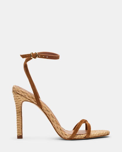 JYPSEY CHESTNUT SUEDE RAFFIA