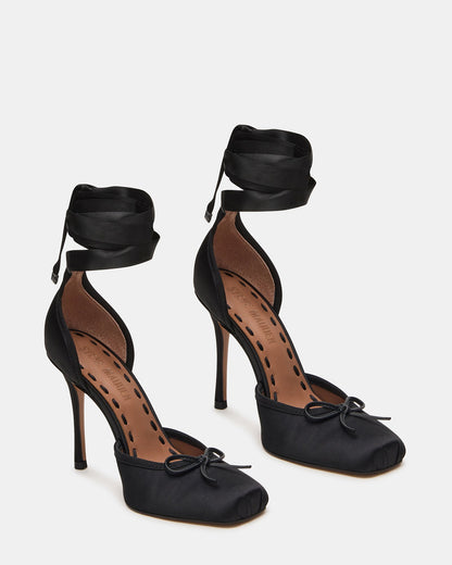 LARINA BLACK SATIN