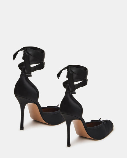 LARINA BLACK SATIN