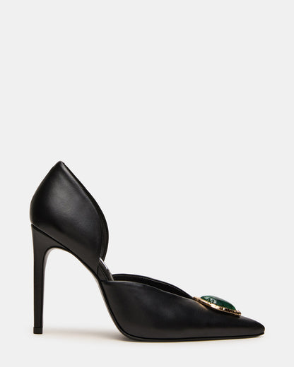NYSA STONE BLACK LEATHER