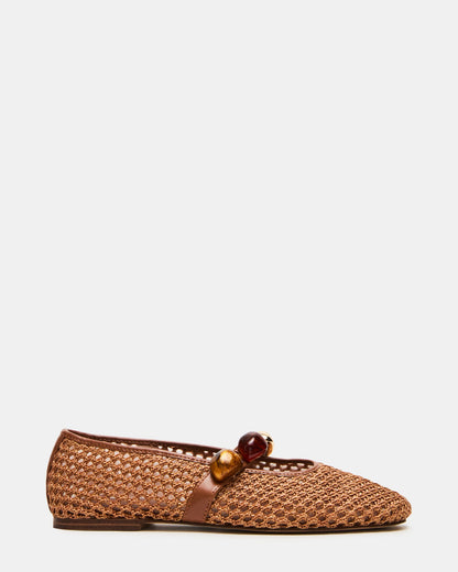 POPPIN BROWN RAFFIA
