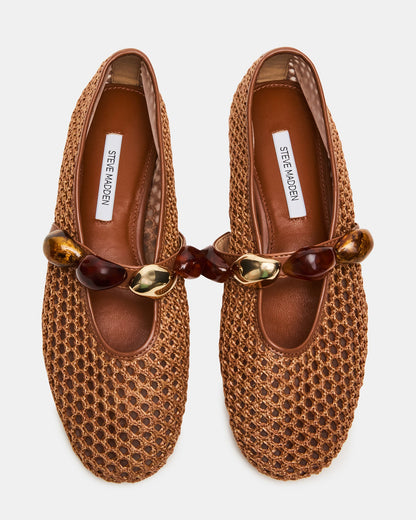 POPPIN BROWN RAFFIA