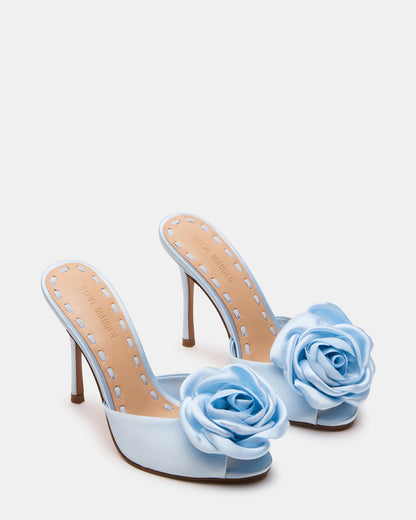 PRIYA FLOWER BLUE SATIN