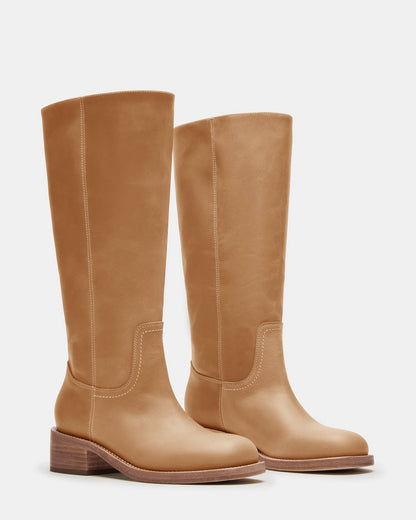 RIGGS BANANA LEATHER WIDE CALF