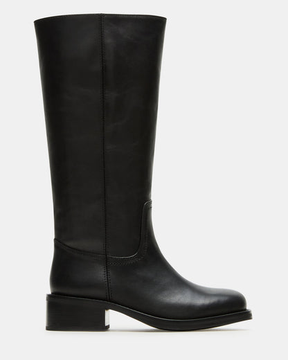 RIGGS BLACK LEATHER WIDE CALF