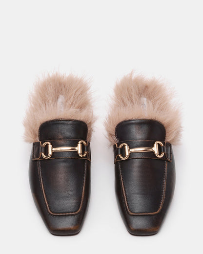 ROMEO FAUX FUR BROWN