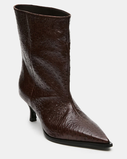 STARLA OSTRICH BROWN LEATHER
