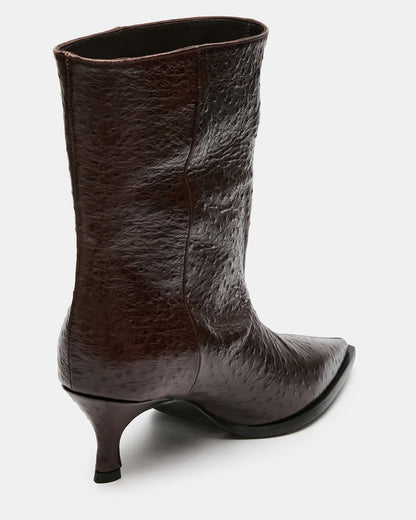 STARLA OSTRICH BROWN LEATHER