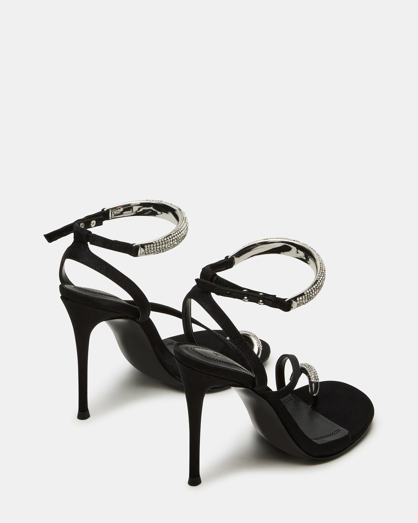 TIA RHINESTONES BLACK SATIN