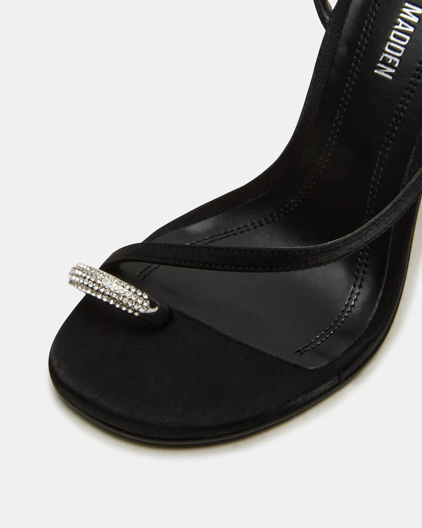 TIA RHINESTONES BLACK SATIN