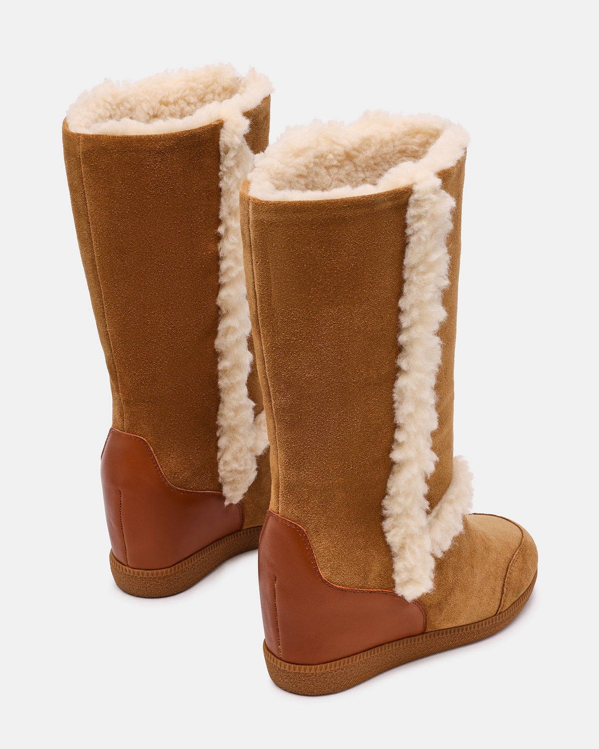 WOODSIDE FAUX FUR CHESTNUT SUEDE
