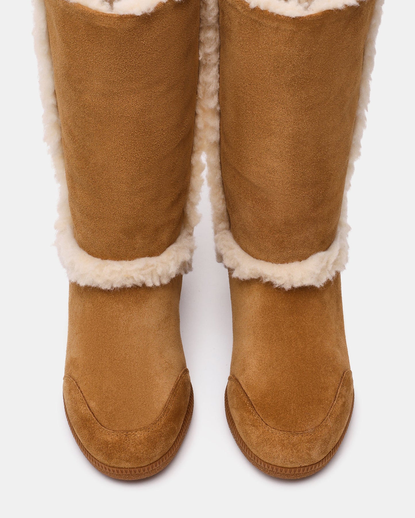 WOODSIDE FAUX FUR CHESTNUT SUEDE