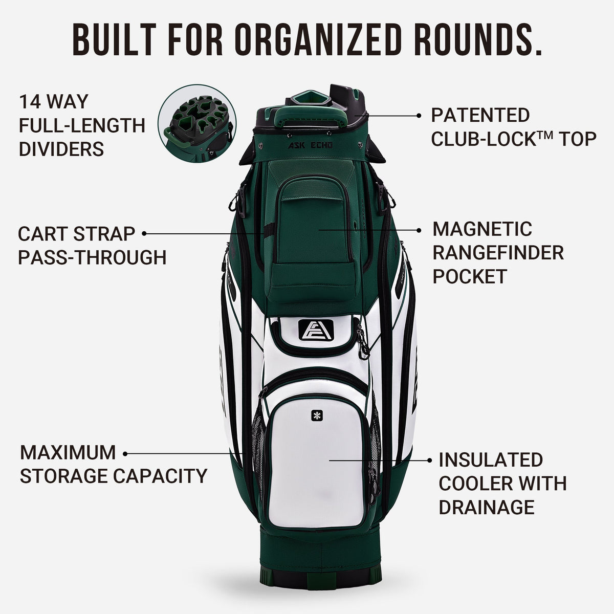 T-LOCK 4.0 Cart Bag / PineGreen