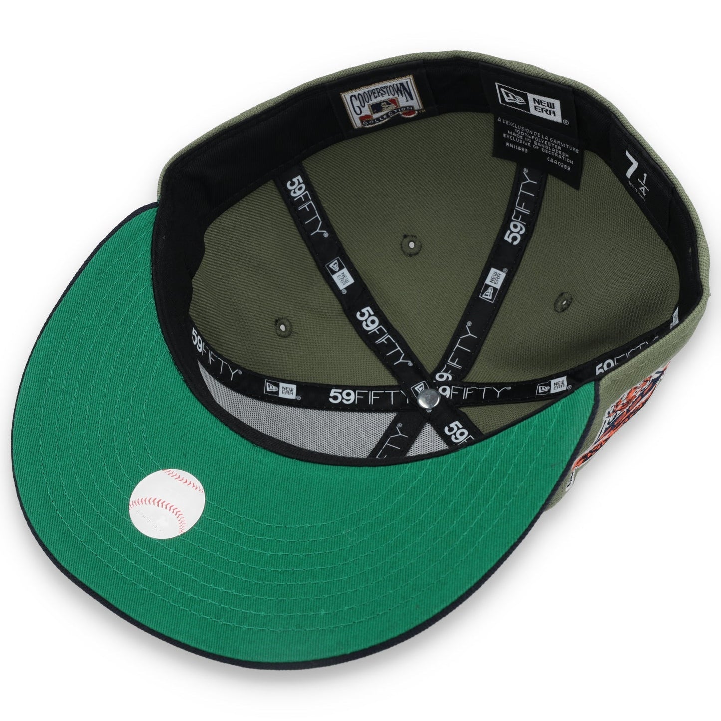 New Era Detroit Tigers 2000 All Star Game Patch 59FIFTY Fitted Hat-Olive Green