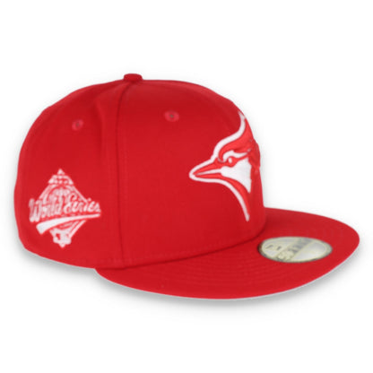 NEW ERA TORONTO BLUE JAYS 1993 WORLD SERIES SIDE PATCH 59FIFTY FITTED -SCARLET