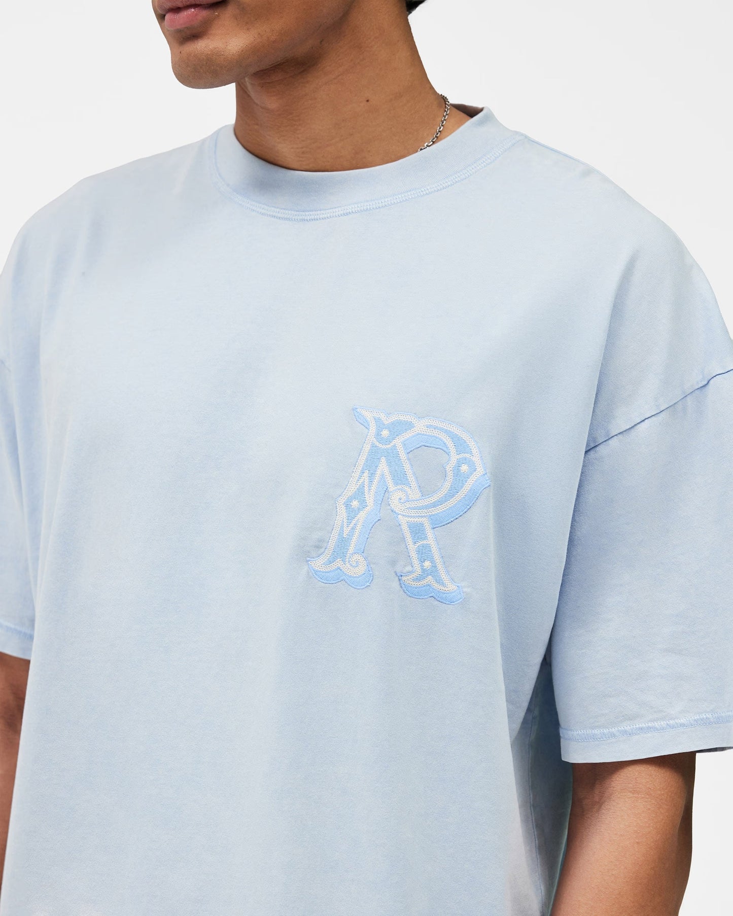 Represent Western Initial T-Shirt in Mountain Bluebird