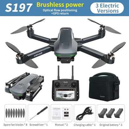 ToySky S197 Drone with HD Camera Intelligent Obstacle Avoidance 5G GPS and Screen Remote Control