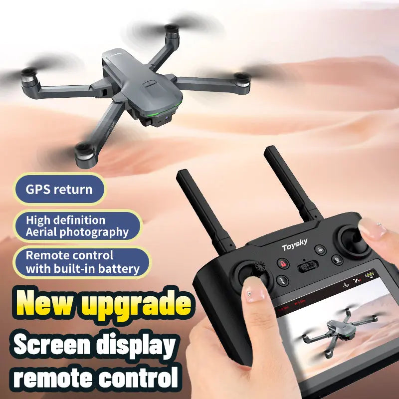 ToySky S197 Drone with HD Camera Intelligent Obstacle Avoidance 5G GPS and Screen Remote Control