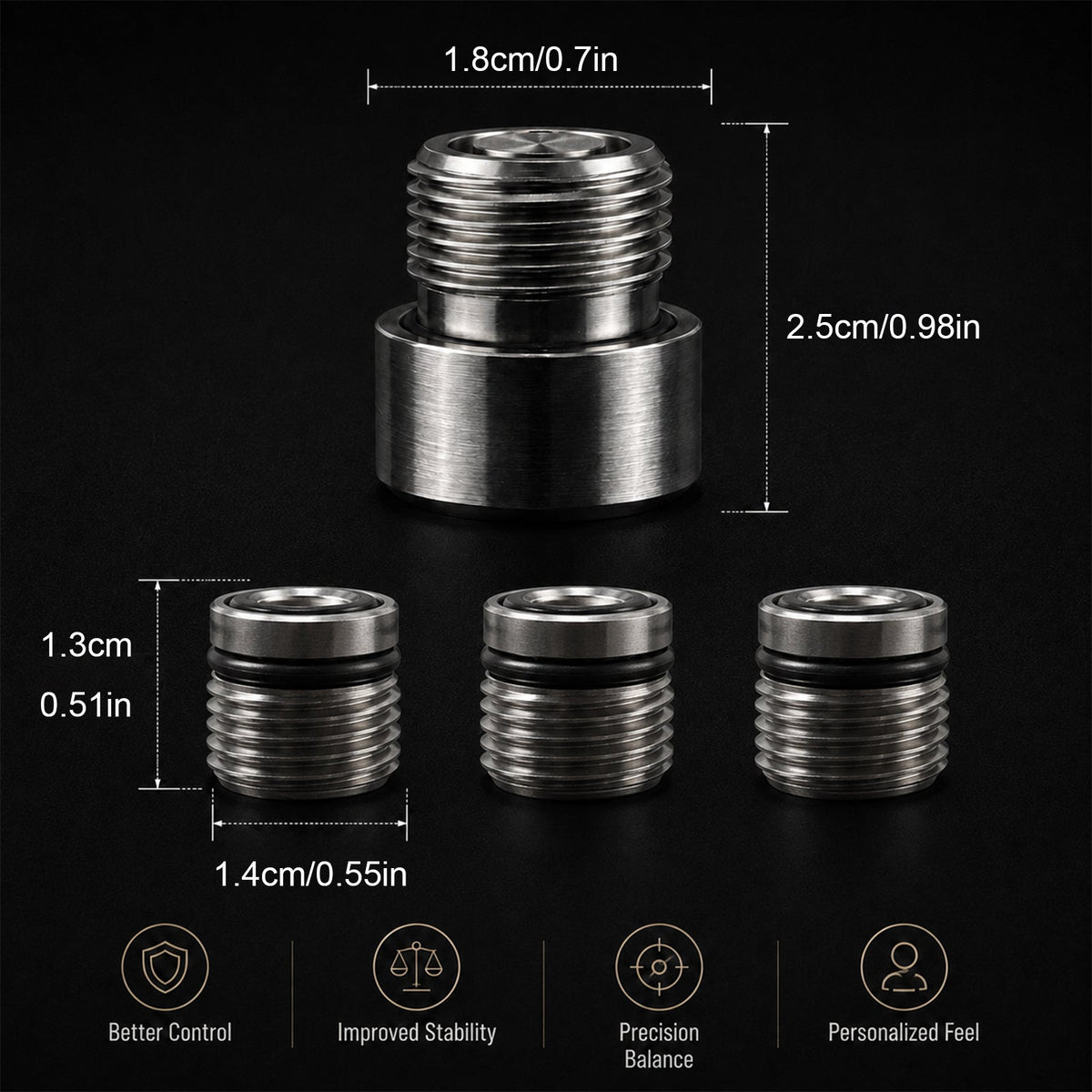 Precision Pool Cue Weight Kit – Adjustable Balance System with 3 Weights, Adapter, Hex Wrench & Storage Pouch