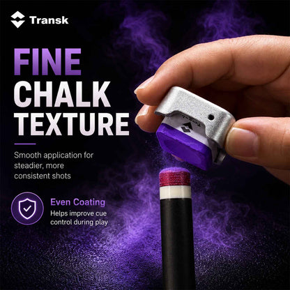 Transk Magnetic Billiard Chalk Two-Pack Gift Set – Purple & Green Chalk with 2 Magnetic Chalk Cases