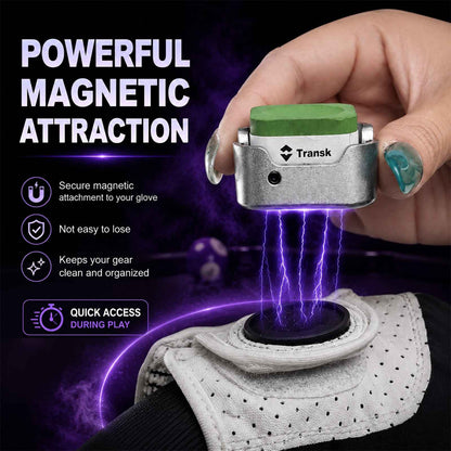 Transk Magnetic Billiard Chalk Two-Pack Gift Set – Purple & Green Chalk with 2 Magnetic Chalk Cases