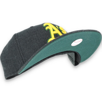 New Era 59Fifty Oakland Athletics CAP -BLACK HEATHER GOLD/ DARK GREEN