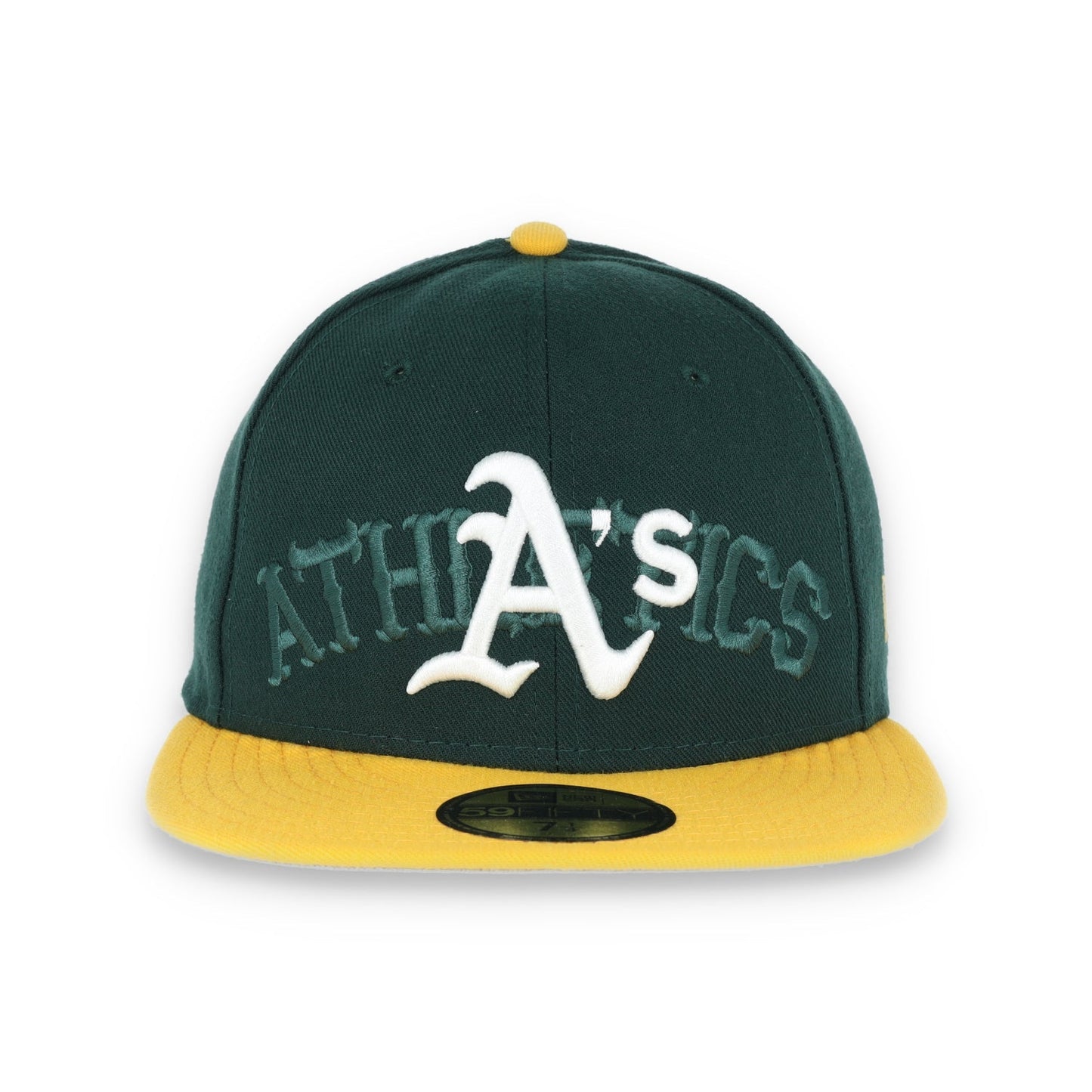 Oakland Athletics New Era 59Fifty Cap Old English Script-Green/Yellow