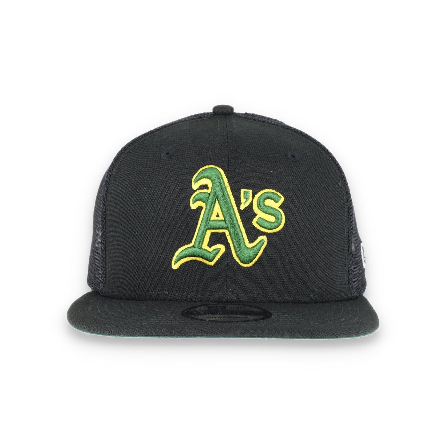 OAKLAND ATHLETICS NEW ERA TRUCKER 9FIFTY SNAPBACK ADJUSTABLE HAT-GRN/GOLD (Copy)
