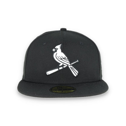 ST. LOUIS CARDINALS NEW ERA BASIC COLLECTION FITTED 59FIFTY-BLACK AND WHITE