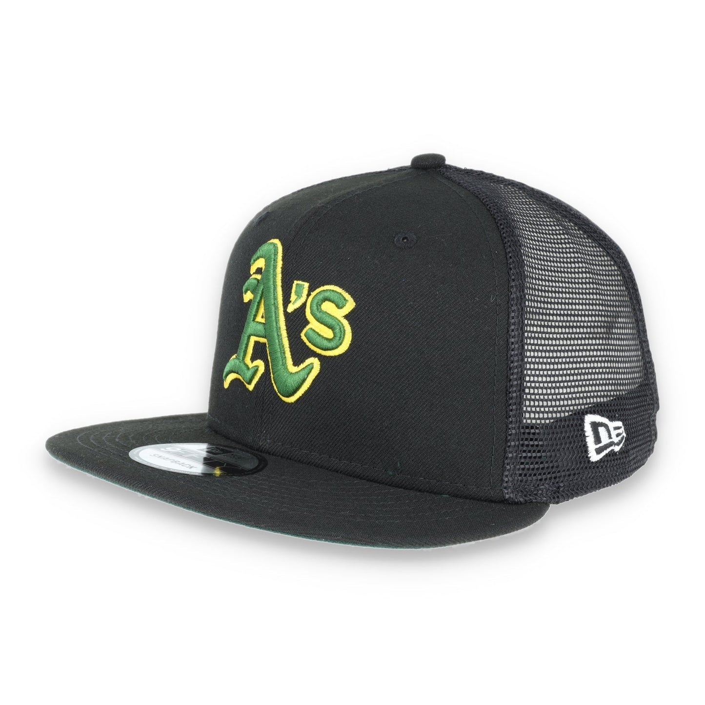 OAKLAND ATHLETICS NEW ERA TRUCKER 9FIFTY SNAPBACK ADJUSTABLE HAT-GRN/GOLD (Copy)
