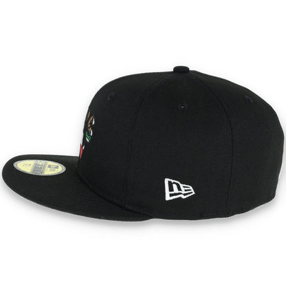 OAKLAND ATHLETICS NEW ERA CA BEAR 59FIFTY FITTED HAT-BLACK