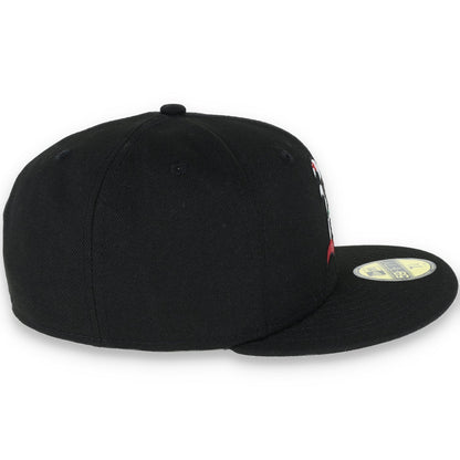 OAKLAND ATHLETICS NEW ERA CA BEAR 59FIFTY FITTED HAT-BLACK