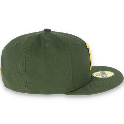 Oakland Athletics New Era 59Fifty Cap-OLIVE/yellow