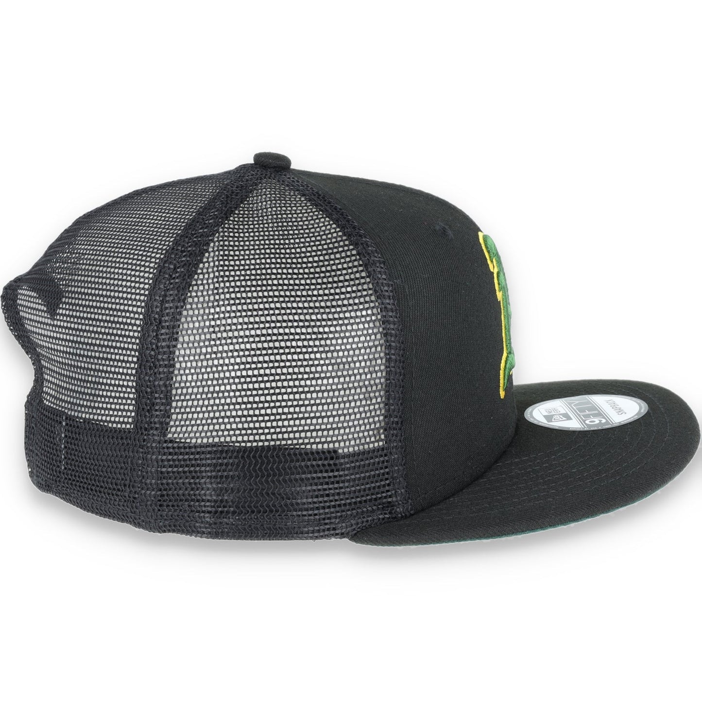OAKLAND ATHLETICS NEW ERA TRUCKER 9FIFTY SNAPBACK ADJUSTABLE HAT-GRN/GOLD (Copy)