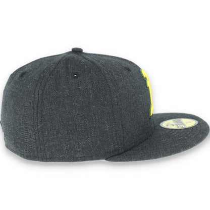 New Era 59Fifty Oakland Athletics CAP -BLACK HEATHER GOLD/ DARK GREEN