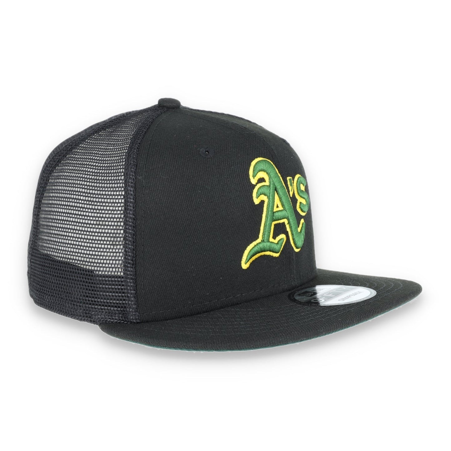 OAKLAND ATHLETICS NEW ERA TRUCKER 9FIFTY SNAPBACK ADJUSTABLE HAT-GRN/GOLD (Copy)