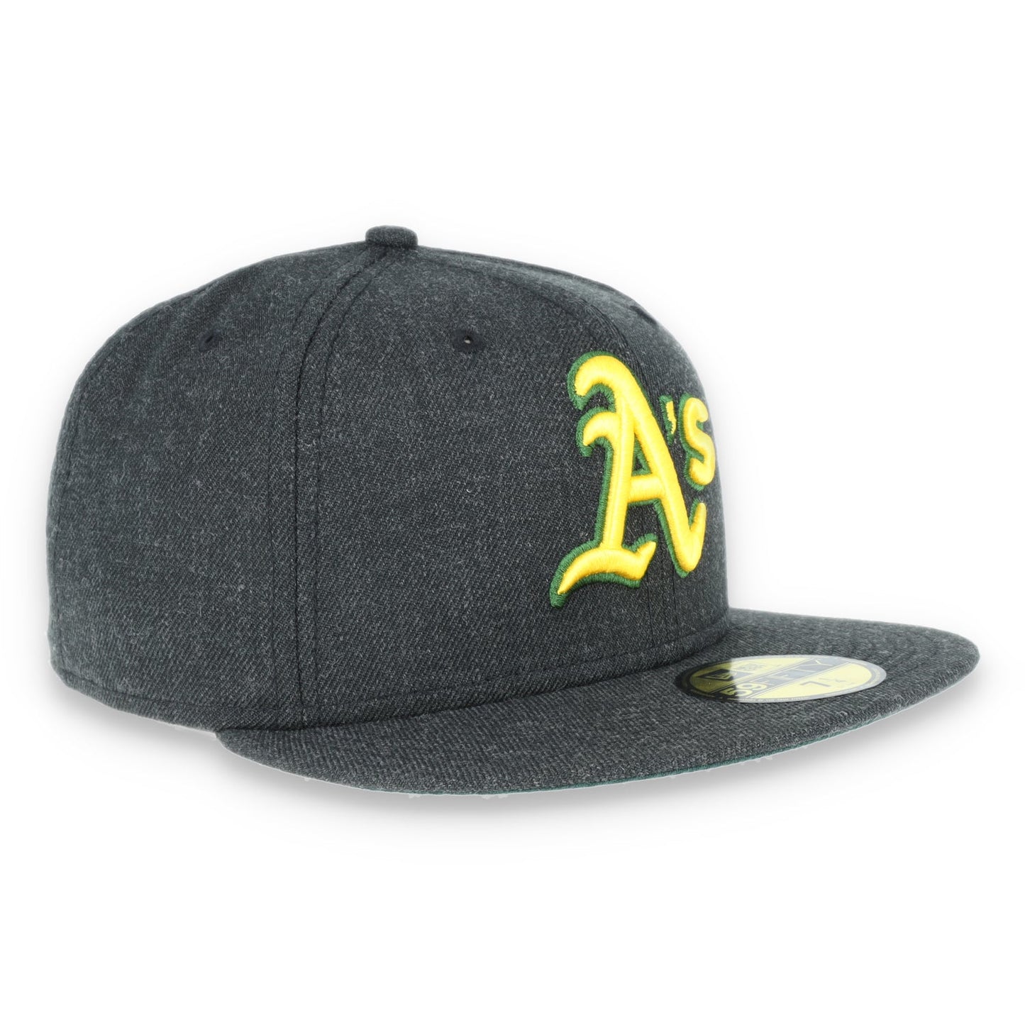 New Era 59Fifty Oakland Athletics CAP -BLACK HEATHER GOLD/ DARK GREEN