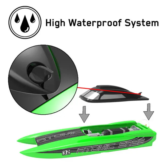 Volantex Vector SR85 798-3 RC Boat 2.4G Brushless 80km/h High Speed Water Cooling Speedboat ARTR