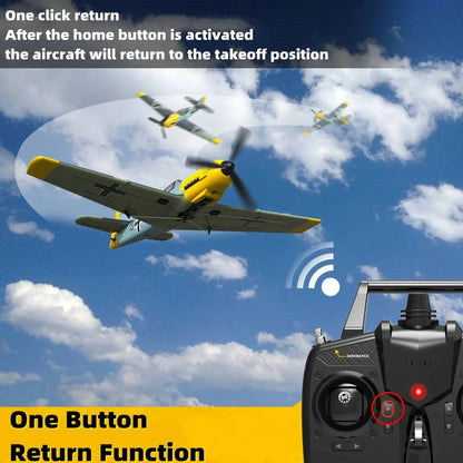 Volantex BF109 RC Plane 2.4GHz 4CH 400mm Wingspan 6-Axis One Key U-Turn Aerobatic Xpilot Stabilization System Plane Toy