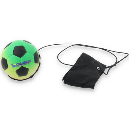 Return Rubber Soccer Ball on Nylon String with Wrist Band - Rainbow