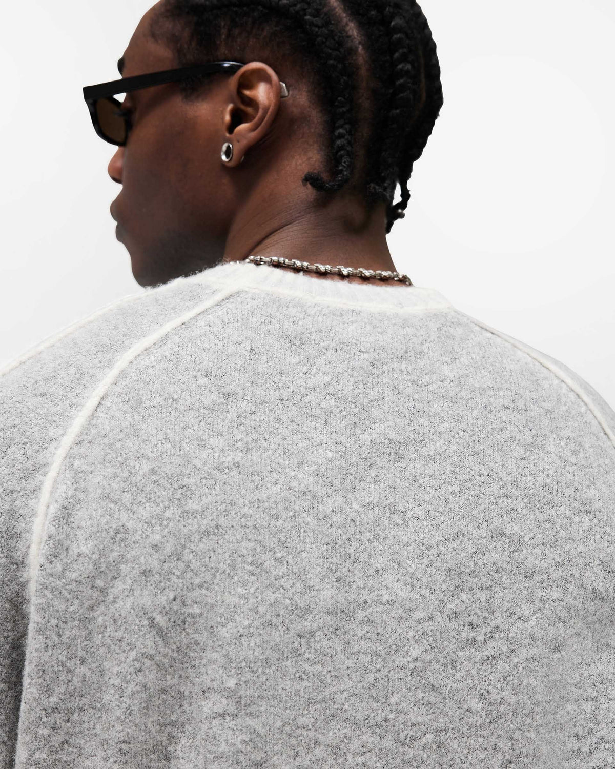 Represent Laurel Knit Sweater in Sun Fade Grey