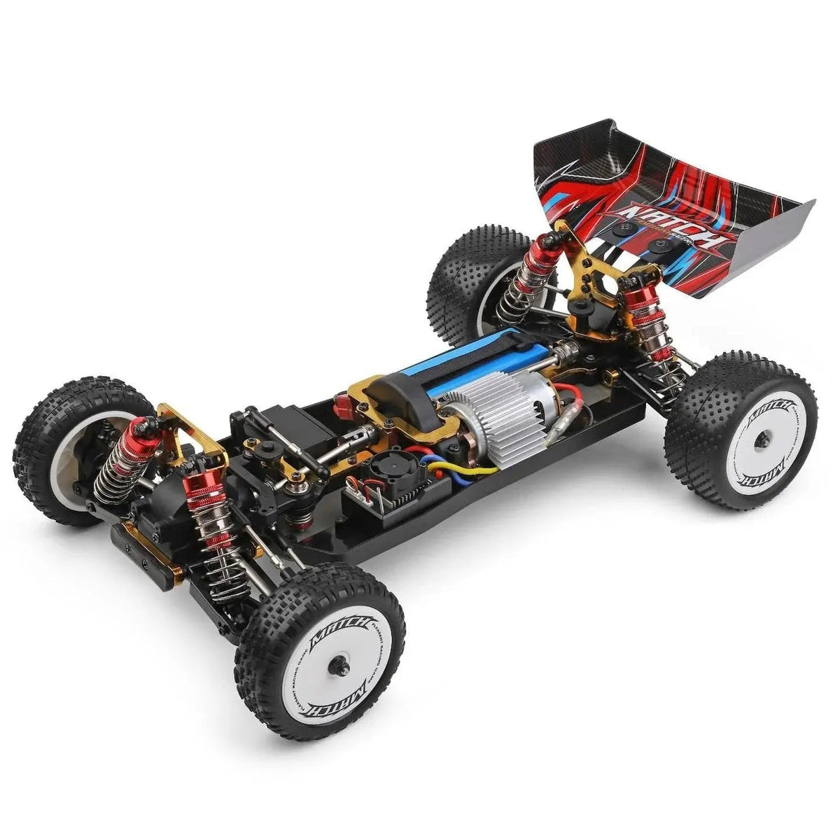 Wltoys 104001 1/10 4WD Brushed RC Car 45km/h Metal Chassis Alloy Off-Road Racing RTR